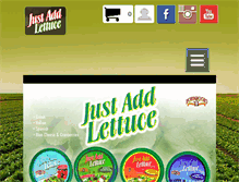 Tablet Screenshot of justaddlettuce.com